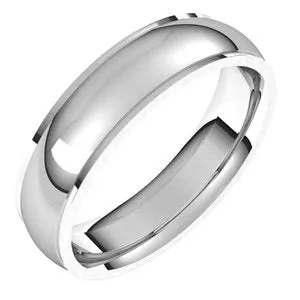 10K White 5 mm Comfort Fit Edge Band Size 5.5