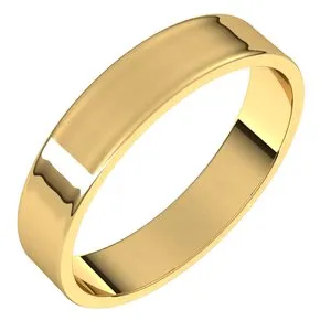 10K Yellow 4 mm Flat Ultra-Light Band Size 8