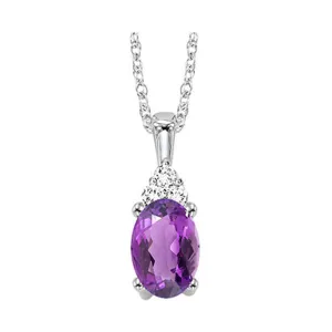 10KT White Gold & Diamond Classic Book 10K Birthstone Ensembles Neckwear Pendant  - 1/10 ctw