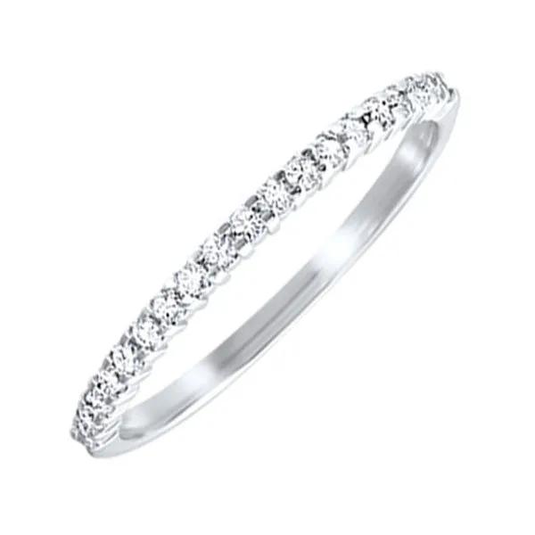 10KT White Gold Sparkle Fashion Ring - 1/8 ctw