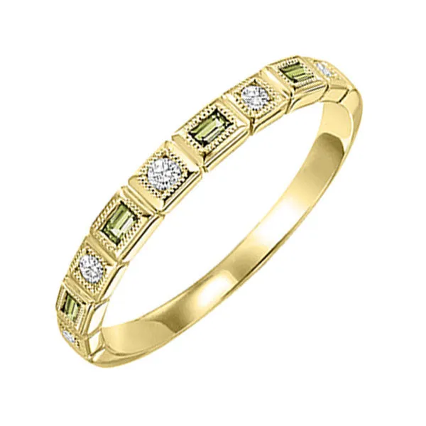 10KT Yellow Gold & Diamond Classic Book Stackable Fashion Ring  - 1/10 ctw