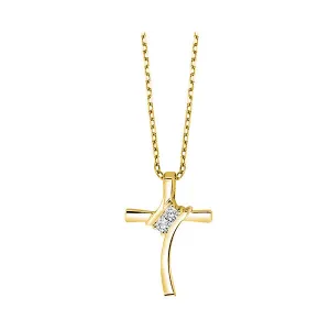 10KT Yellow Gold & Diamond Neckwear Pendant -1/10 ctw