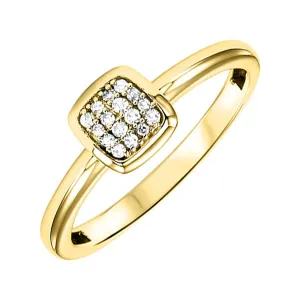 10KT Yellow Gold & Diamond Stackable Fashion Ring   - 1/10 ctw