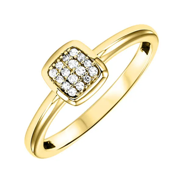 10KT Yellow Gold & Diamond Stackable Fashion Ring   - 1/10 ctw