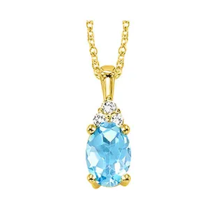 10KT Yellow Gold & Diamond Stunning Neckwear Pendant   - 1/10 ctw