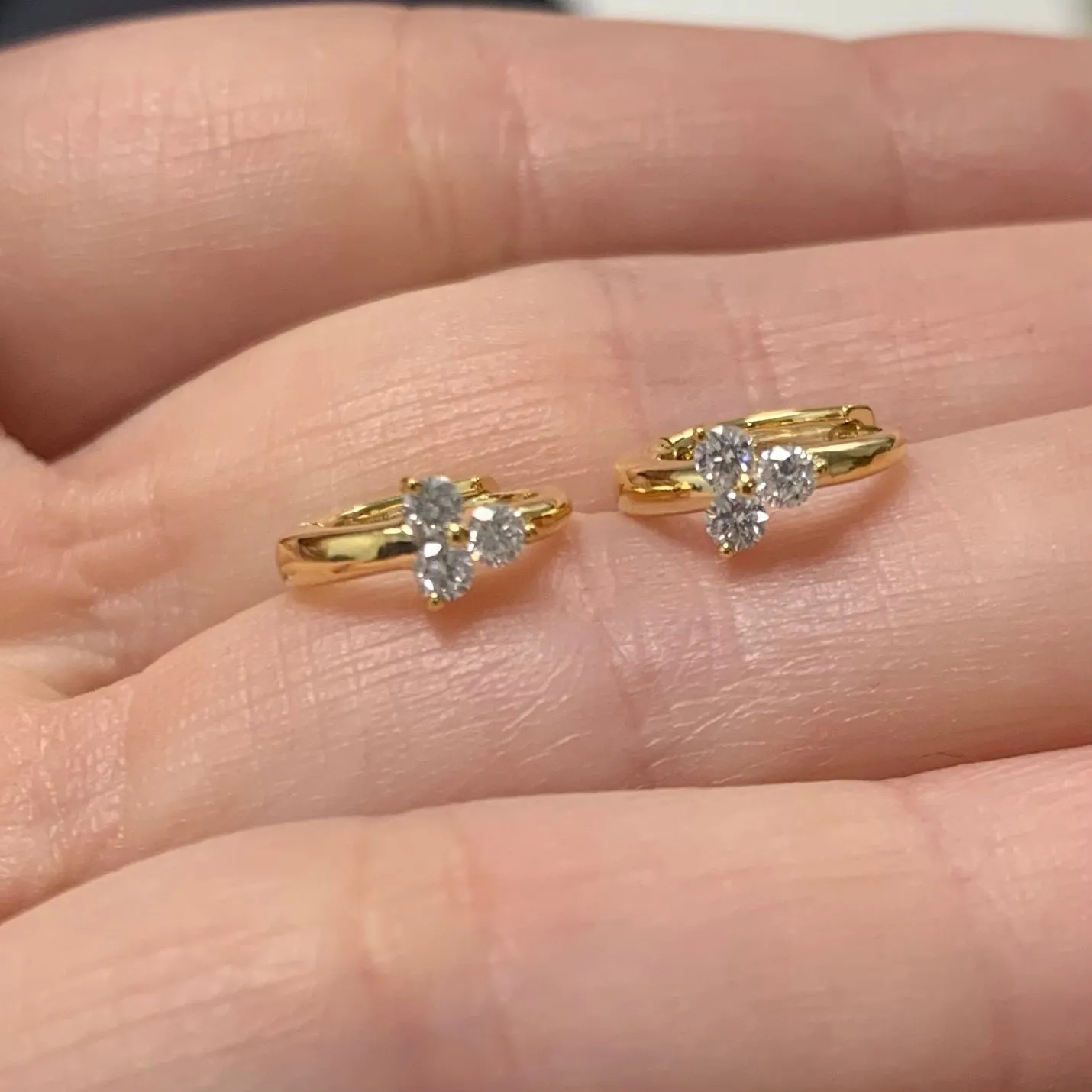 14K Gold and Diamonds Earrings