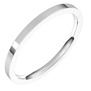 14K White 1.5 mm Flat Comfort Fit Light Band Size 13