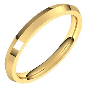 14K Yellow 2.5 mm Knife Edge Comfort Fit Band Size 6