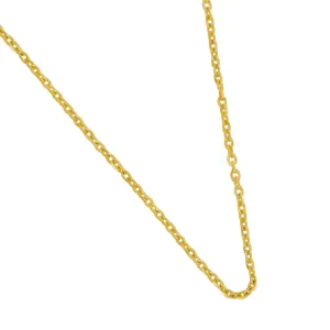 14k Yellow Gold 1.1mm D/C Cable Chain 18"