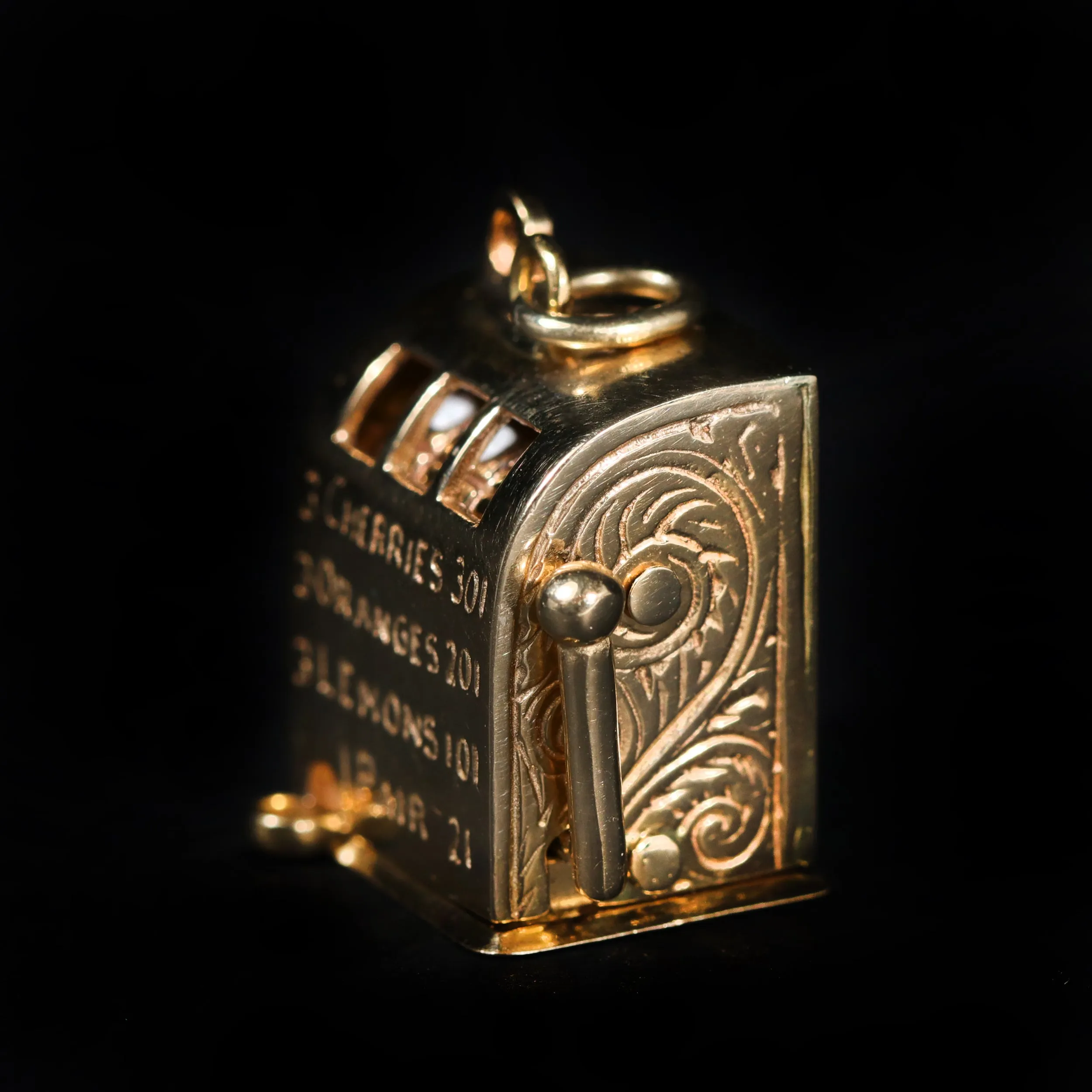 14k Yellow Gold Slot Machine Charm