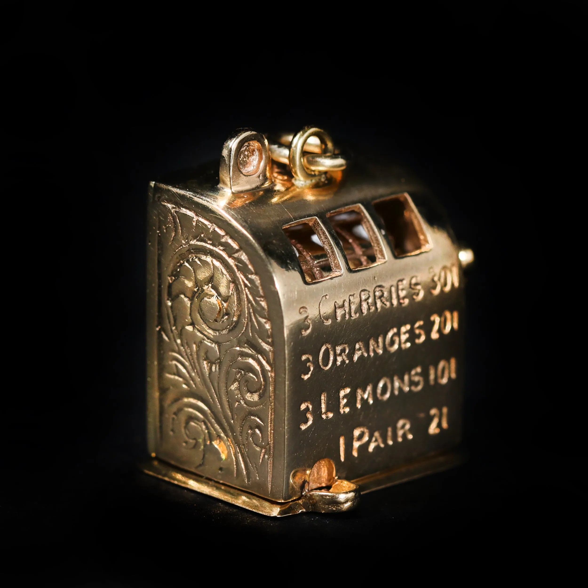 14k Yellow Gold Slot Machine Charm