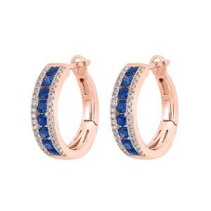14KT Pink Gold & Diamonds Fashion Earrings -  1/5 ctw