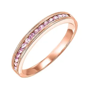 14KT Pink Gold Classic Book Stackable Fashion Ring