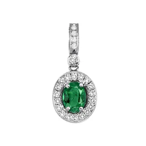 14KT White Gold & Diamond Classic Book Color Ensembles Neckwear Pendant  - 1/8 ctw