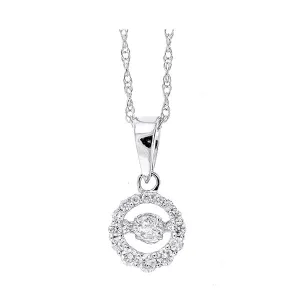14KT White Gold & Diamond Classic Book New Rhythm Of Love Neckwear Pendant  - 1/8 ctw