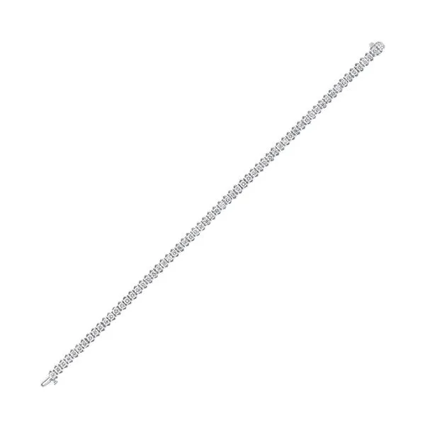 14KT White Gold & Diamond Classic Book Tennis Bracelet  - 7 ctw