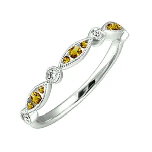 14KT White Gold & Diamond Fashion Ring -1/10 ctw