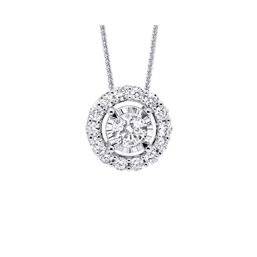 14KT White Gold & Diamond Neckwear Pendant -1/3 ctw