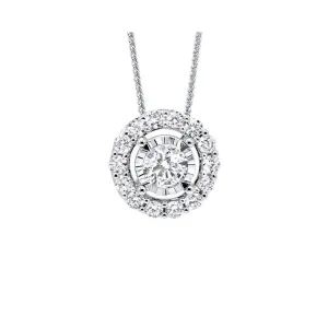 14KT White Gold & Diamond Neckwear Pendant -1/3 ctw