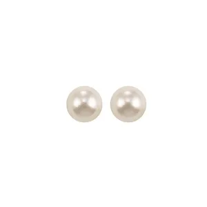 14KT White Gold Classic Book Akoya Pearl Stud Earrings