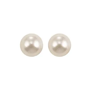 14KT White Gold Classic Book Akoya Pearl Stud Earrings