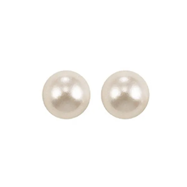 14KT White Gold Classic Book Akoya Pearl Stud Earrings