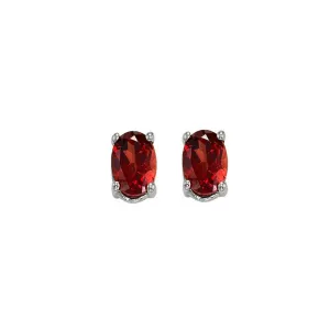 14KT White Gold Classic Book Color Stud Earrings