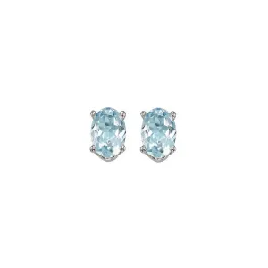14KT White Gold Classic Book Color Stud Earrings