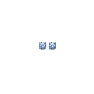 14KT White Gold Classic Book Color Stud Earrings