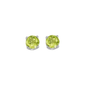 14KT White Gold Classic Book Color Stud Earrings