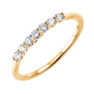 14KT Yellow Gold & Diamond Band - 1/4 ctw