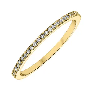 14KT Yellow Gold & Diamond Classic Book Stackable Fashion Ring  - 1/8 ctw