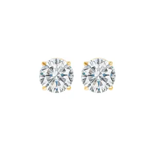 14KT Yellow Gold & Diamond Round Stud Earrings  - 5/8 ctw