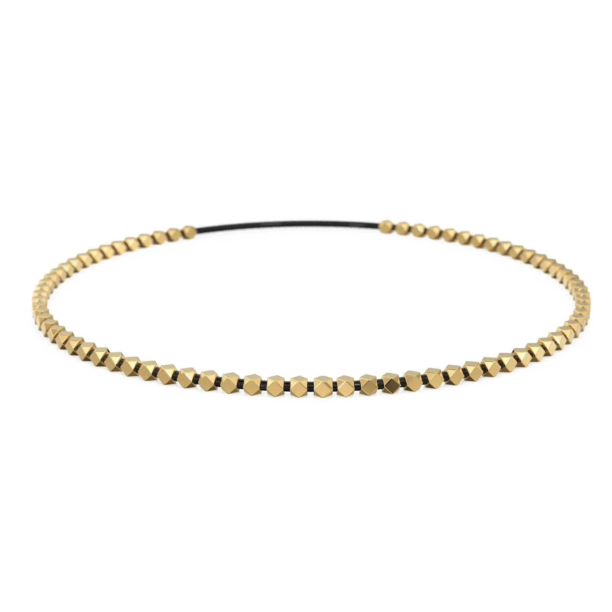 1.5mm 18k Solid Yellow Gold Faceted Petite Nuggets Findings Beads (10)