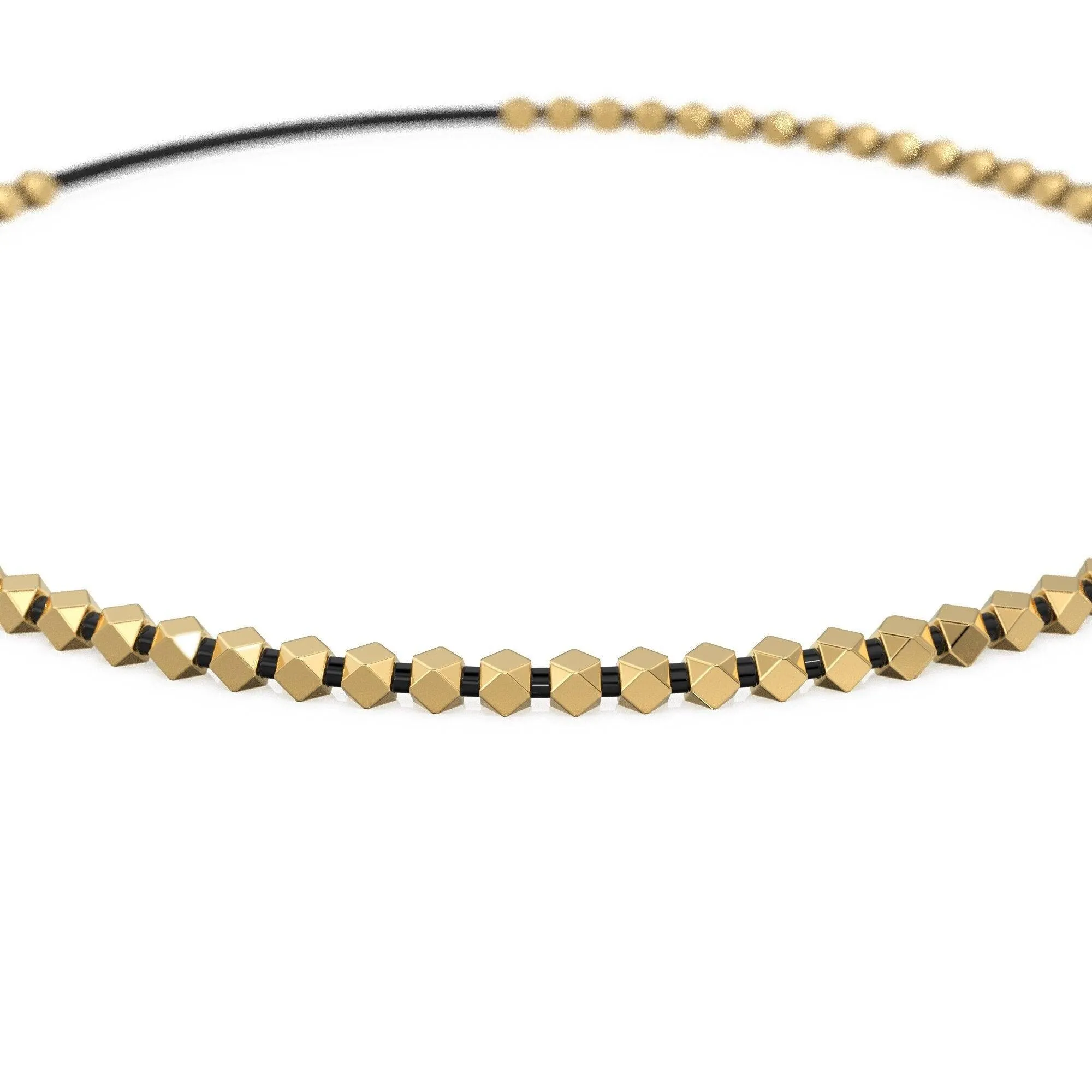 1.5mm 18k Solid Yellow Gold Faceted Petite Nuggets Findings Beads (10)