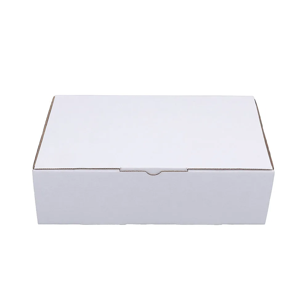 240 x 125 x 75mm Die cut White Mailing Box B4