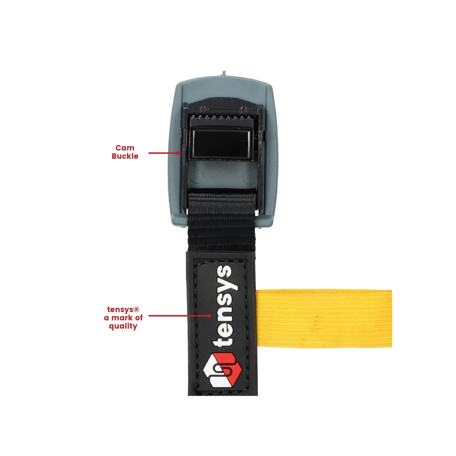 25mm Wide 250kg 3m Max Length Premium Cam Buckle Straps - Endless (Pack of 6)