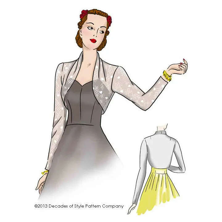 #4012    1940s Sleek Sleeve Bolero