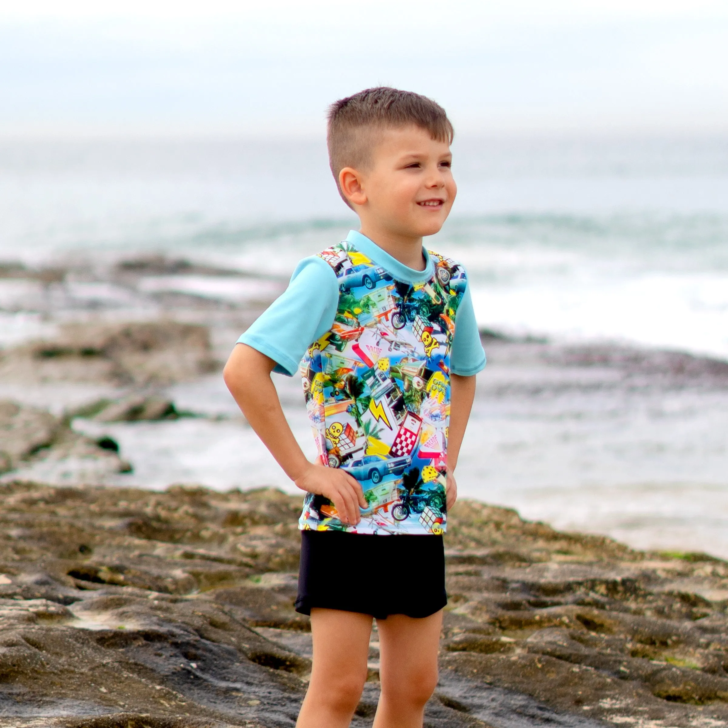 409 Mash Up Short Sleeve Rashvest Set