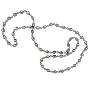 424-07 | GRAY PETITE EDISON PEARL ROPE NECKLACE 46"