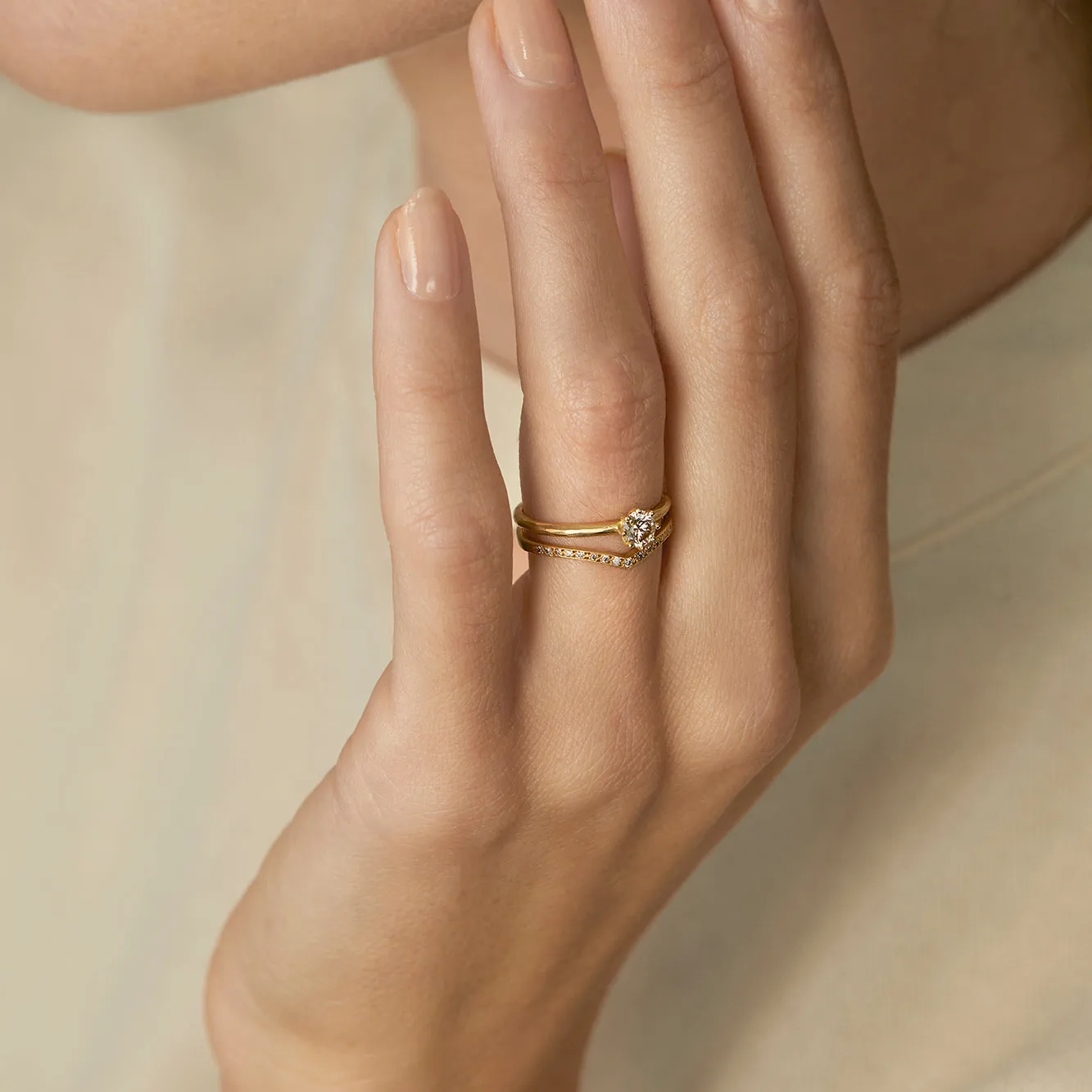 4.5mm Brown Diamond Blooming Ring | R19005BR