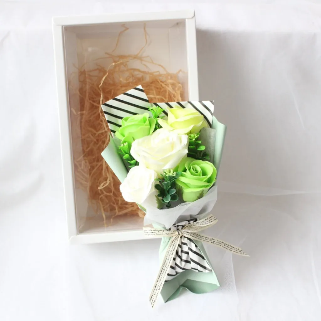5 Piece Adorable Scented Soap Rose Bouquet