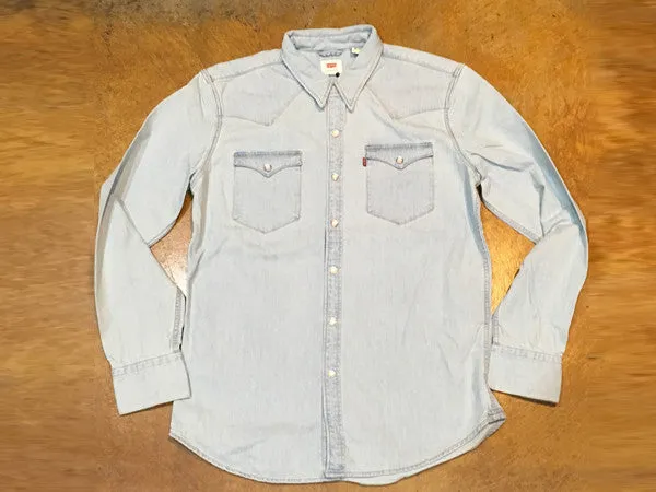 658160147 Levi's Premium Barstow Western Shirt Red Cast Ultra Light