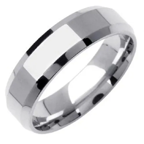 6mm 14K or 18K White Gold Traditional Ring