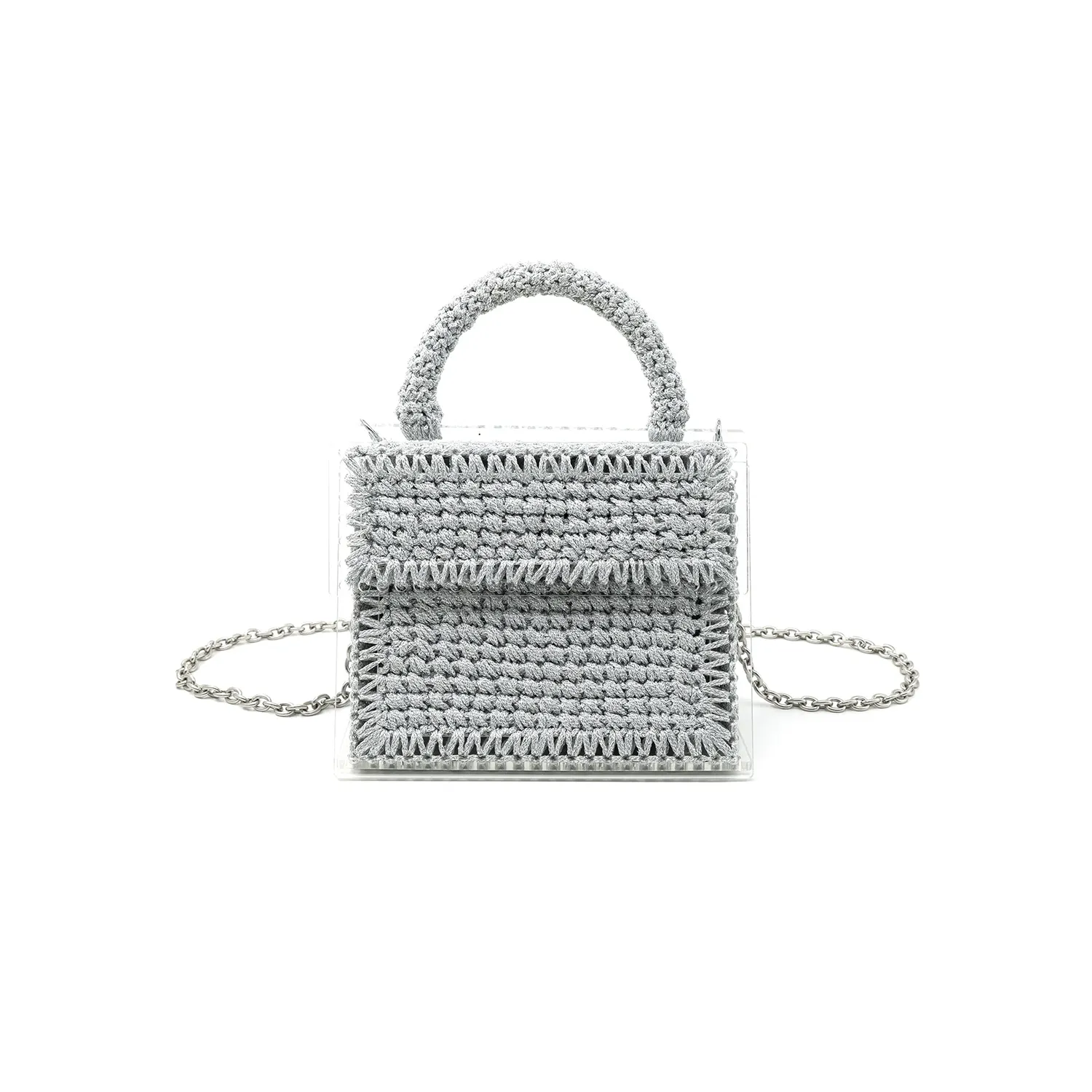 Acrylic and Woven Handbag