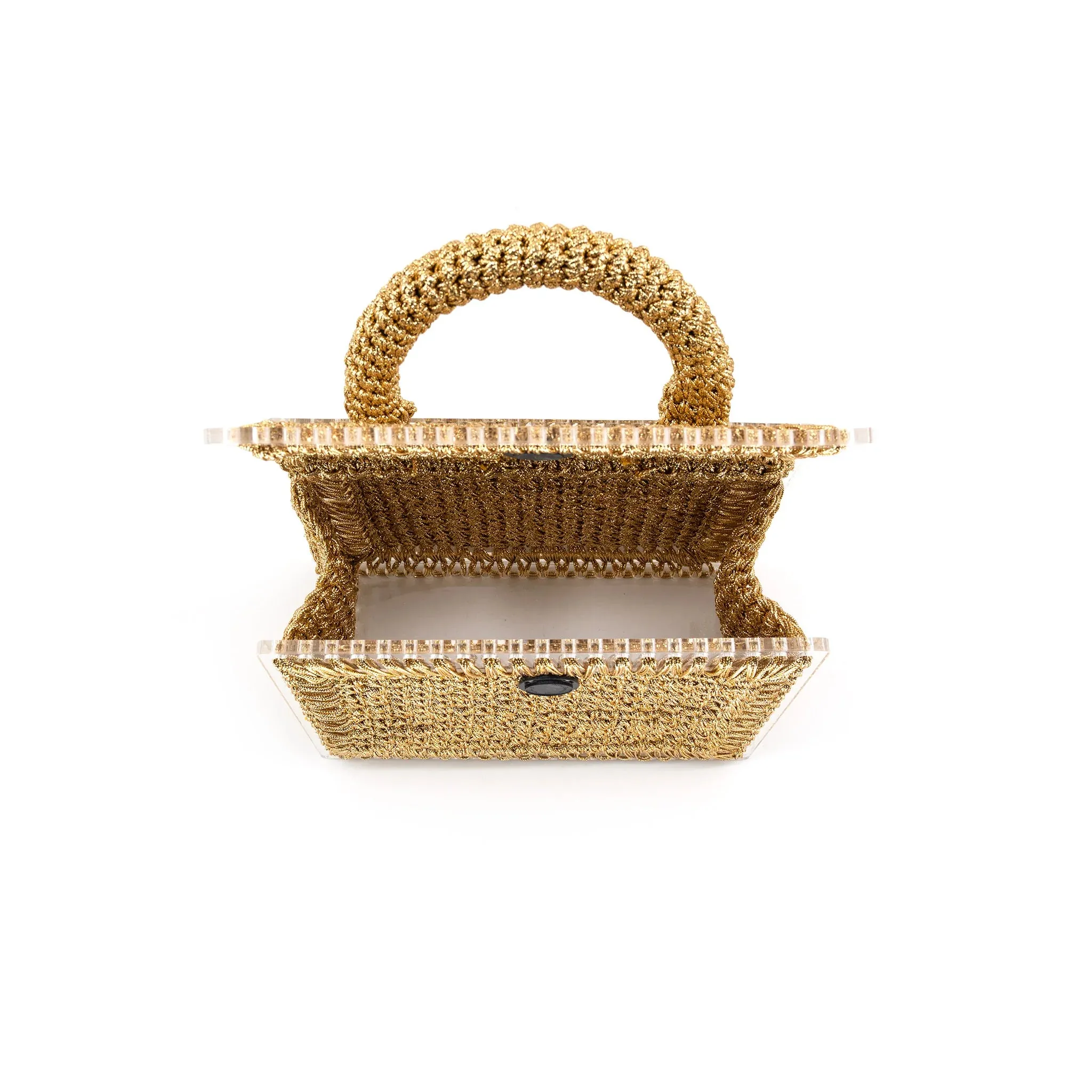Acrylic and Woven Handbag