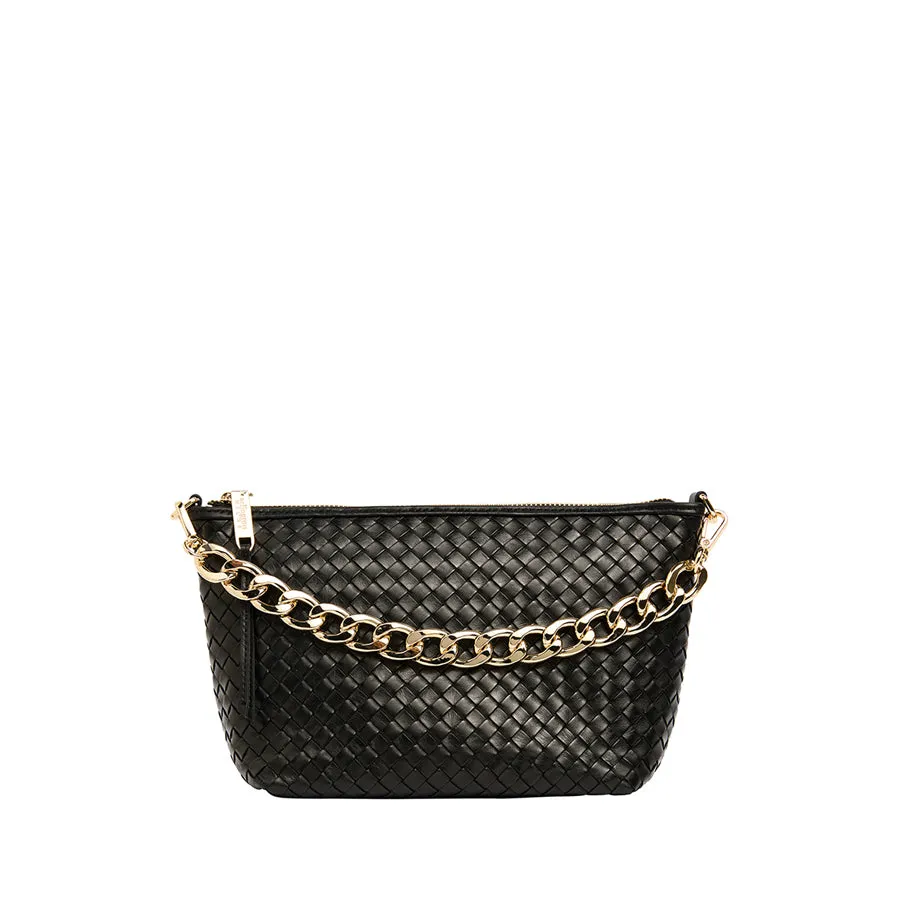 AGNES BAG - BLACK WEAVE