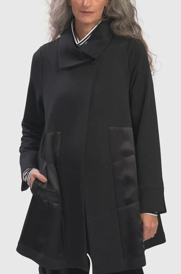 Alembika Urban Sleek Satin-Trim Jacket