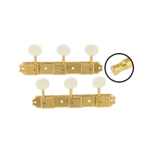 Allparts TK-0700 Vintage-style Deluxe 3x3 Strip Keys, Gold, Set of 2