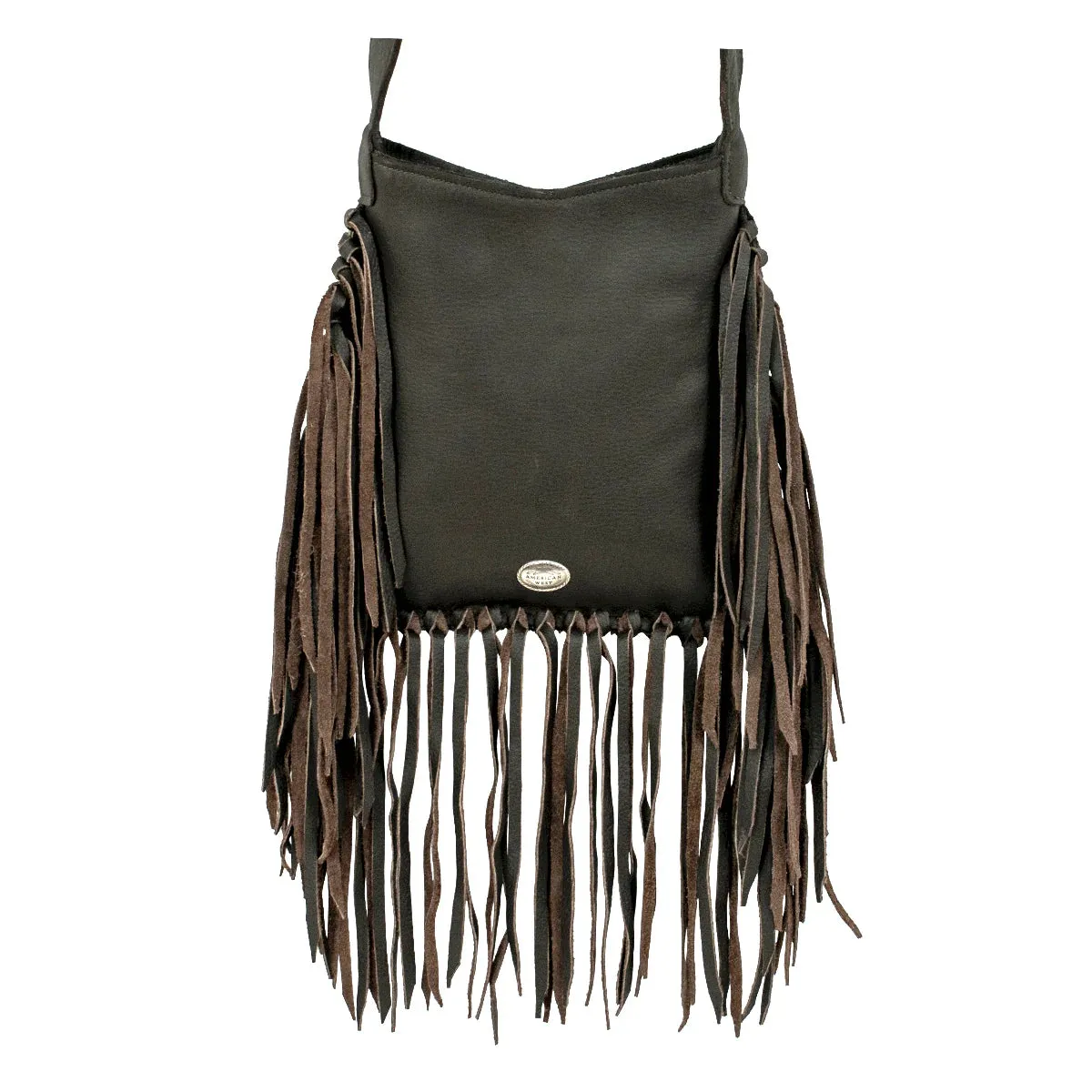 American West Woven Aztec Fringe Cross Body Bag